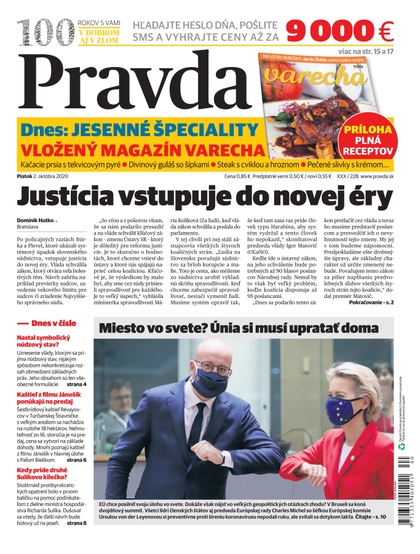 E-magazín Denník Pravda 2. 10. 2020 - OUR MEDIA SR a. s.