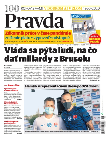 E-magazín Denník Pravda 6. 10. 2020 - OUR MEDIA SR a. s.