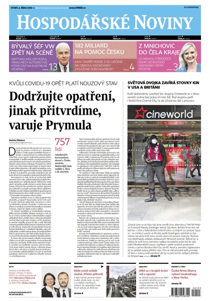 E-magazín HN 193 - 6.10.2020 - Economia, a.s.