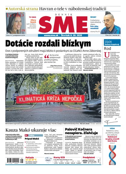 E-magazín SME 8/10/2020 - Petit Press, a.s. 