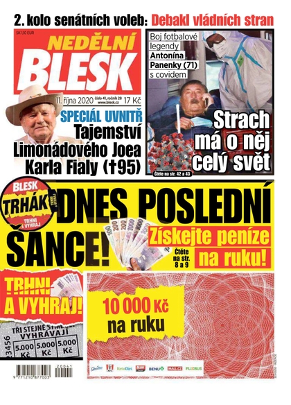 E-magazín Nedělní Blesk - 11.10.2020 - CZECH NEWS CENTER a. s.