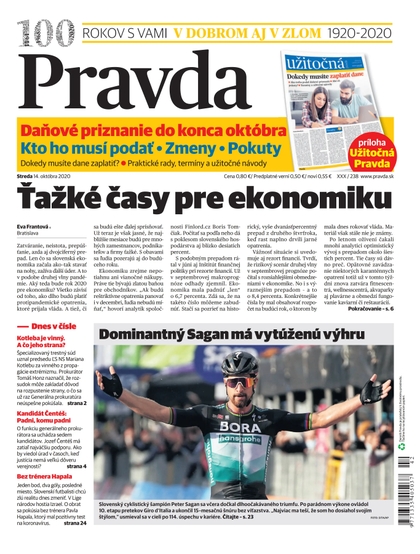 E-magazín Denník Pravda 14. 10. 2020 - OUR MEDIA SR a. s.