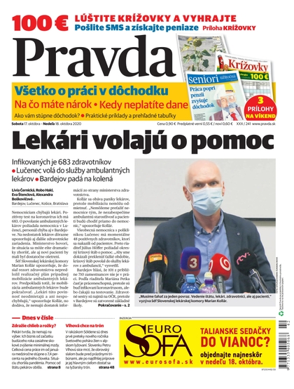 E-magazín Denník Pravda 17. 10. 2020 - OUR MEDIA SR a. s.