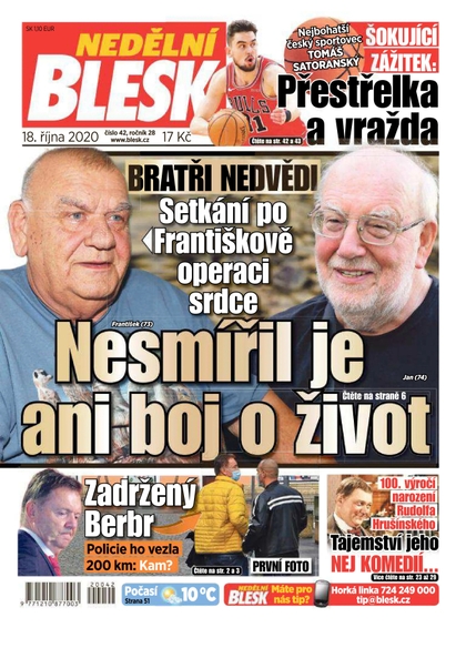 E-magazín Nedělní Blesk - 18.10.2020 - CZECH NEWS CENTER a. s.