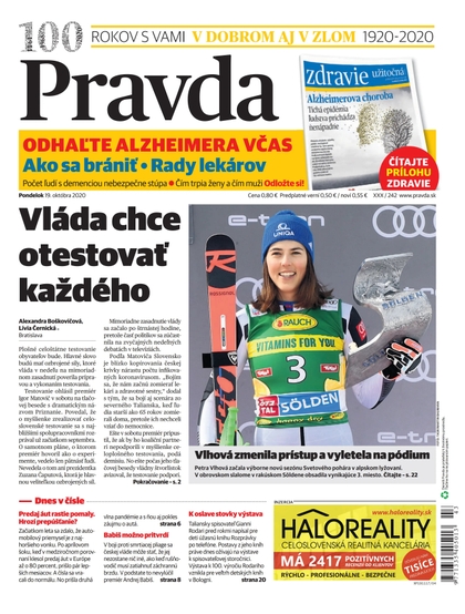 E-magazín Denník Pravda 19. 10. 2020 - OUR MEDIA SR a. s.