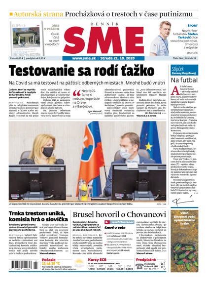 E-magazín SME 21/10/2020 - Petit Press, a.s. 