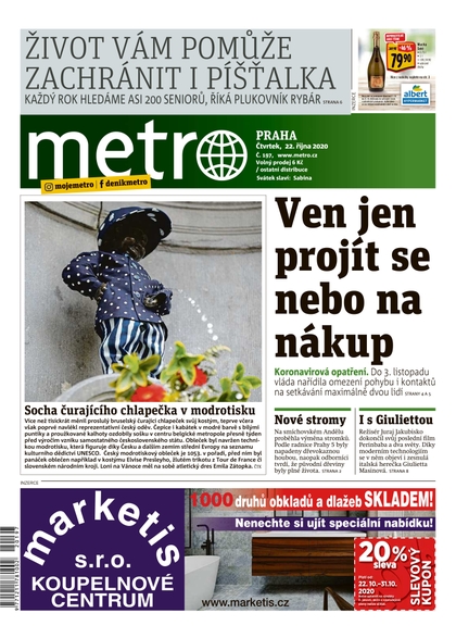 E-magazín METRO - 22.10.2020 - MAFRA, a.s.