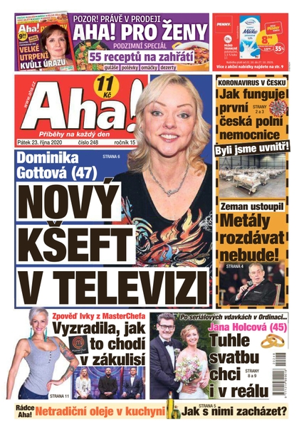 E-magazín AHA! - 23.10.2020 - CZECH NEWS CENTER a. s.