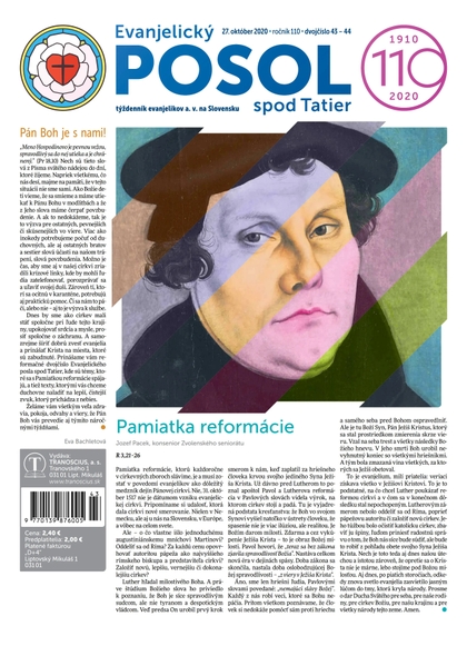 E-magazín Evanjelický POSOL spod Tatier 43/44/2020 - TRANOSCIUS a.s.