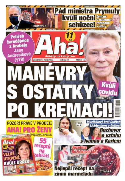 E-magazín AHA! - 24.10.2020 - CZECH NEWS CENTER a. s.