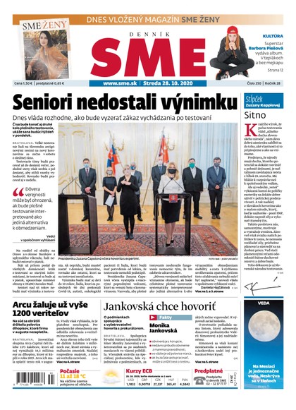 E-magazín SME 28/10/2020 - Petit Press, a.s. 