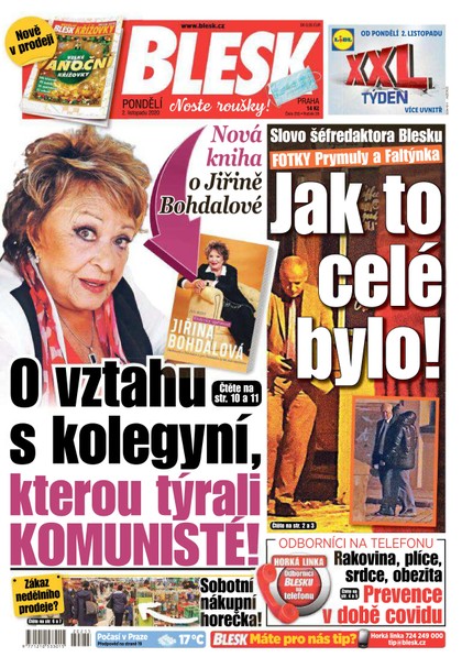 E-magazín Blesk - 2.11.2020 - CZECH NEWS CENTER a. s.