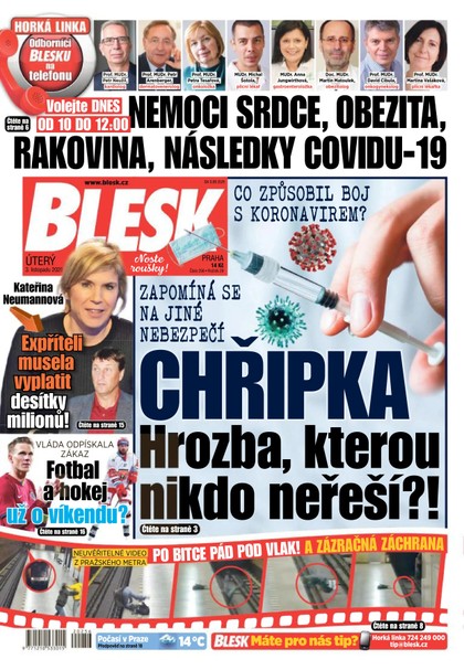 E-magazín Blesk - 3.11.2020 - CZECH NEWS CENTER a. s.