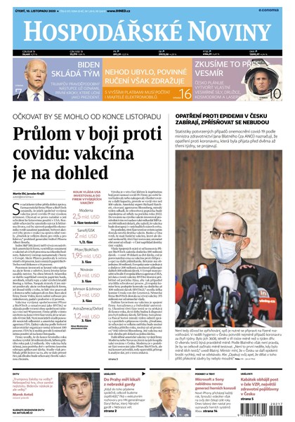 E-magazín HN 217 - 10.11.2020 - Economia, a.s.