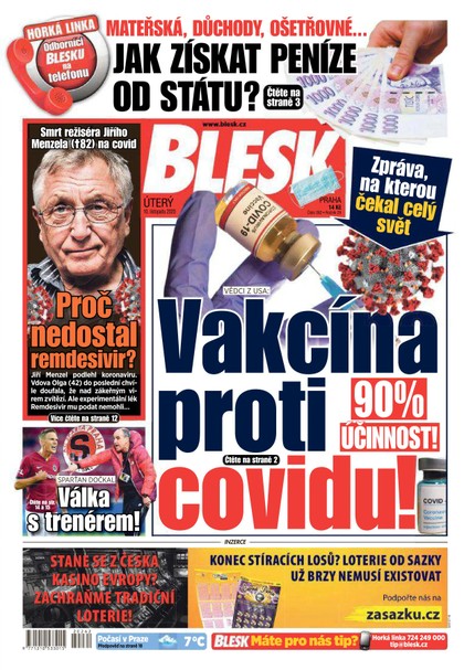 E-magazín Blesk - 10.11.2020 - CZECH NEWS CENTER a. s.