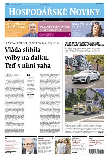 E-magazín HN 218 - 11.11.2020 - Economia, a.s.