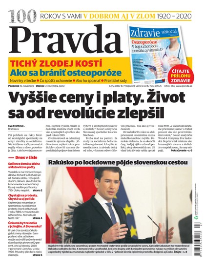 E-magazín Denník Pravda 16. 11. 2020 - OUR MEDIA SR a. s.