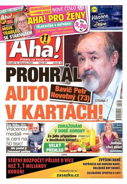 E-magazín AHA! - 16.11.2020 - CZECH NEWS CENTER a. s.