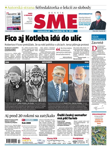 E-magazín SME 16/11/2020 - Petit Press, a.s. 