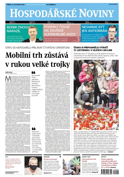 E-magazín HN 222 - 18.11.2020 - Economia, a.s.