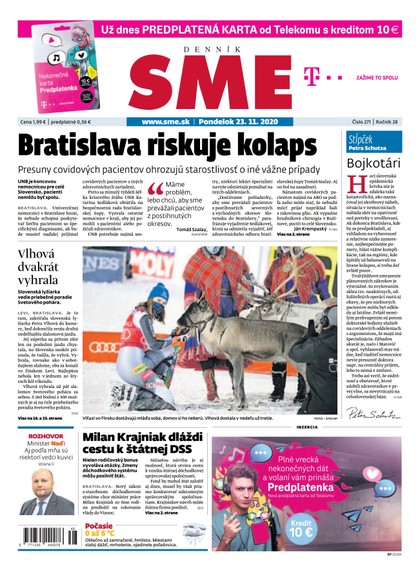 E-magazín SME 23/11/2020 - Petit Press, a.s. 