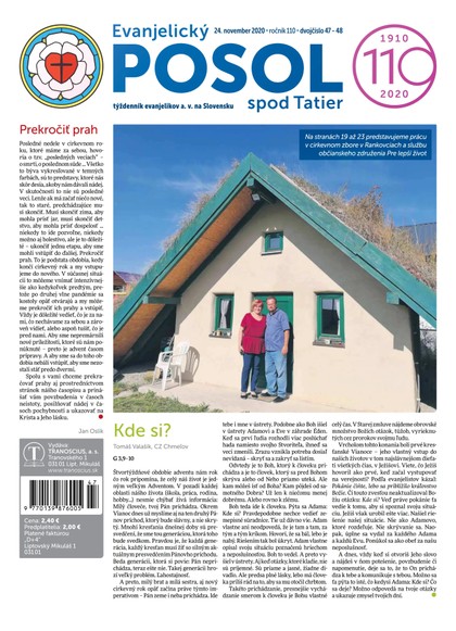 E-magazín Evanjelický POSOL spod Tatier 47-48/2020 - TRANOSCIUS a.s.