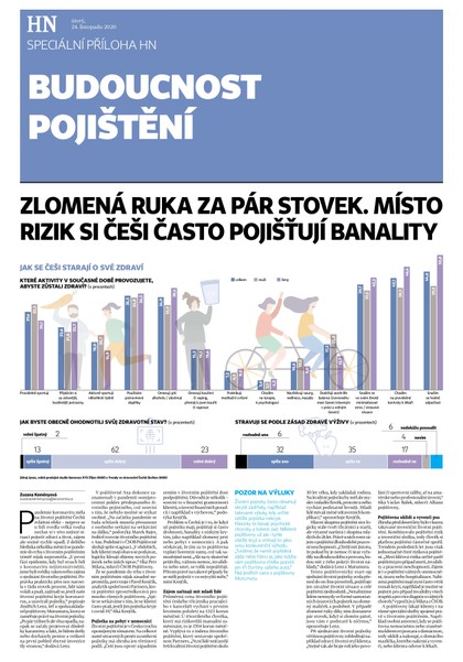E-magazín HN 226 - 24.11.2020 příloha Budoucnost pojištění - Economia, a.s.