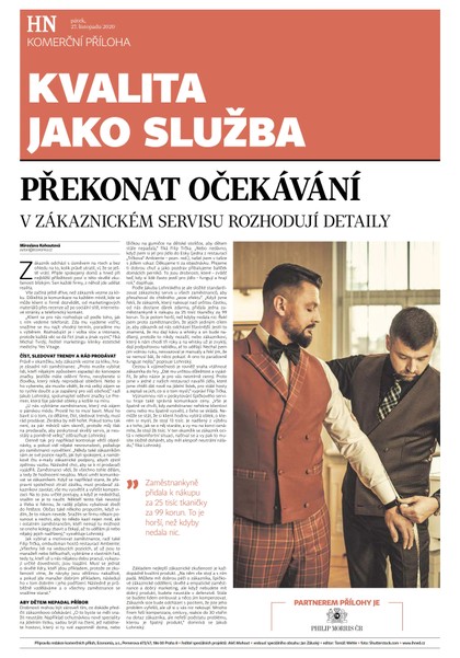 E-magazín HN 229 - 27.11.2020 příloha Kvalita jako služba - Economia, a.s.