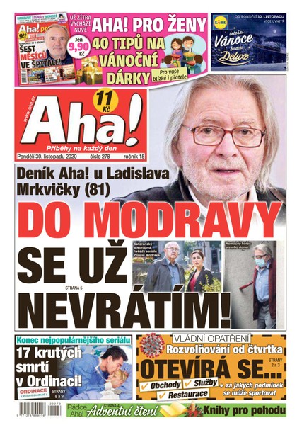 E-magazín AHA! - 30.11.2020 - CZECH NEWS CENTER a. s.