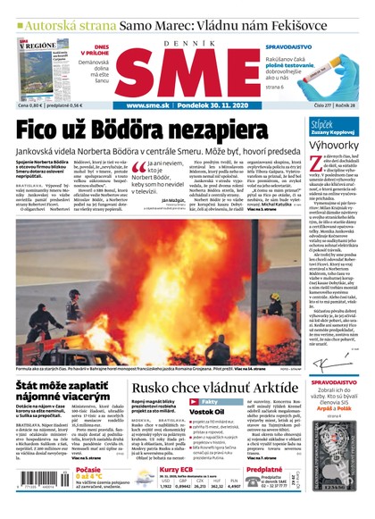 E-magazín SME 30/11/2020 - Petit Press, a.s. 