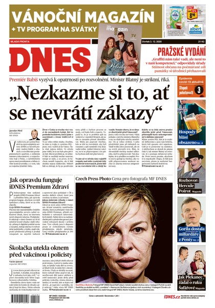 E-magazín MF DNES - 3.12.2020 - MAFRA, a.s.