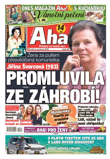 E-magazín AHA! - 3.12.2020 - CZECH NEWS CENTER a. s.