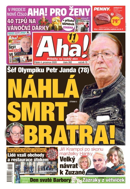 E-magazín AHA! - 4.12.2020 - CZECH NEWS CENTER a. s.