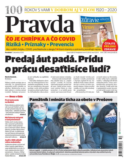 E-magazín Denník Pravda 7. 12. 2020 - OUR MEDIA SR a. s.