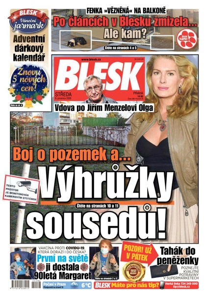 E-magazín Blesk - 9.12.2020 - CZECH NEWS CENTER a. s.