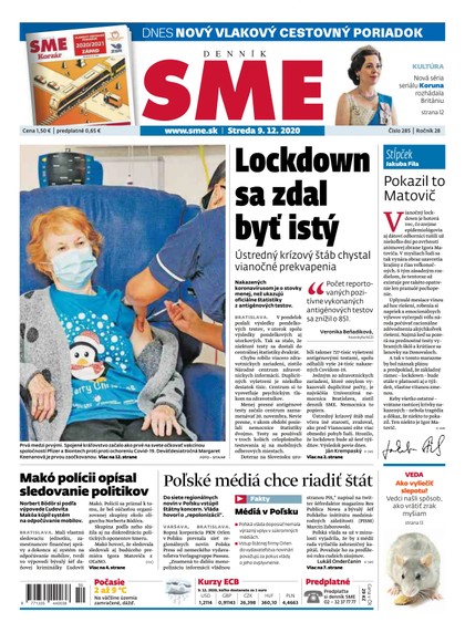 E-magazín SME 9/12/2020 - Petit Press, a.s. 
