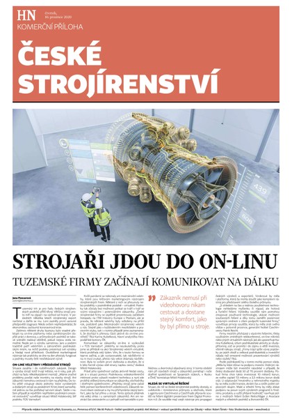 E-magazín HN 238 - 10.12.2020 příloha České strojírenství - Economia, a.s.