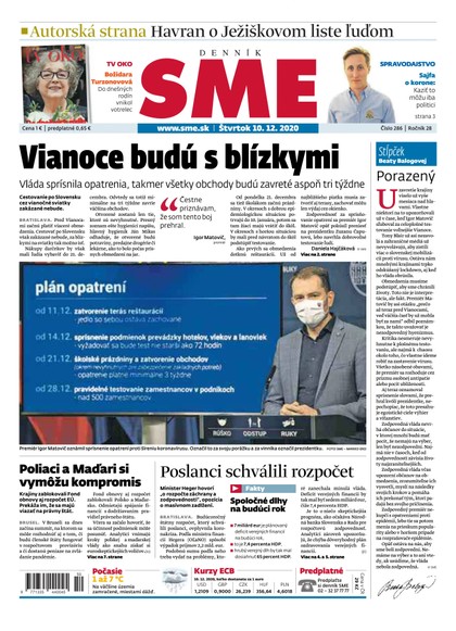 E-magazín SME 10/12/2020 - Petit Press, a.s. 