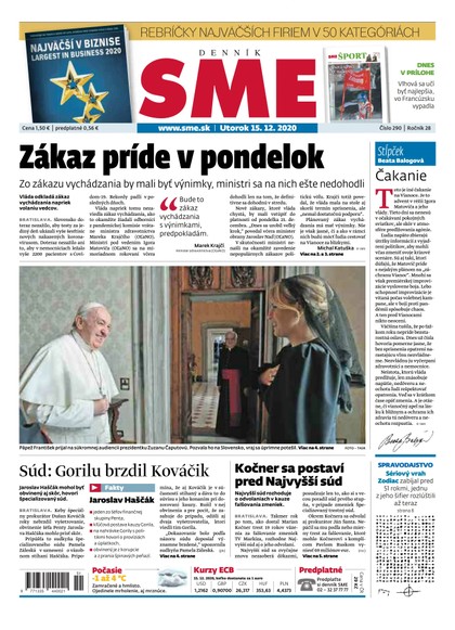 E-magazín SME 15/12/2020 - Petit Press, a.s. 