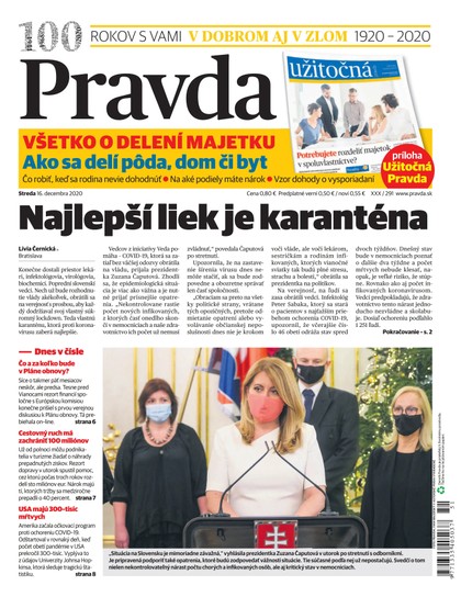 E-magazín Denník Pravda 16. 12. 2020 - OUR MEDIA SR a. s.