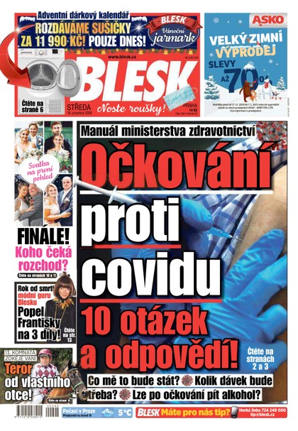E-magazín Blesk - 16.12.2020 - CZECH NEWS CENTER a. s.