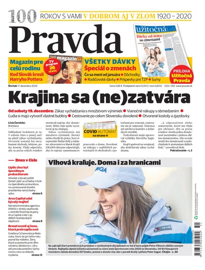 E-magazín Denník Pravda 17. 12. 2020 - OUR MEDIA SR a. s.