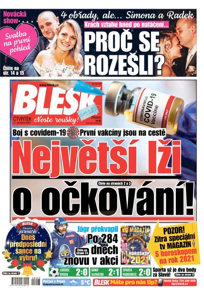 E-magazín Blesk - 17.12.2020 - CZECH NEWS CENTER a. s.