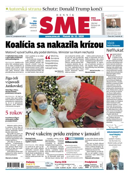 E-magazín SME 18-12-2020 - Petit Press, a.s. 