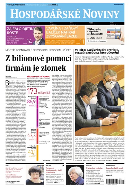 E-magazín HN 245 - 21.12.2020 - Economia, a.s.
