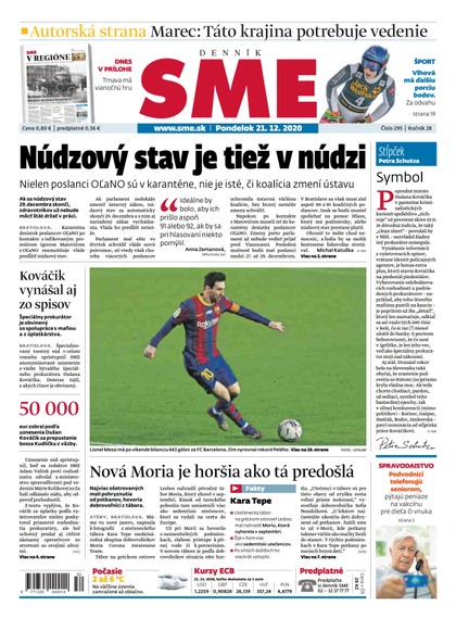 E-magazín SME 21/12/2020 - Petit Press, a.s. 
