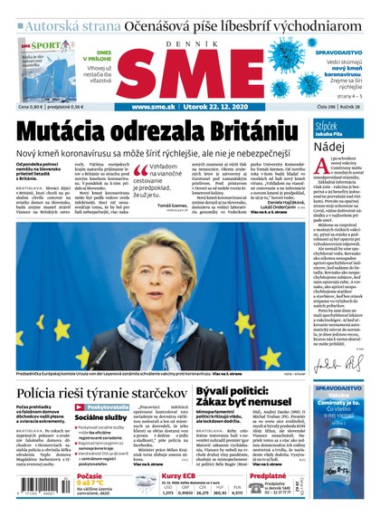 E-magazín SME 22-12-2020 - Petit Press, a.s. 