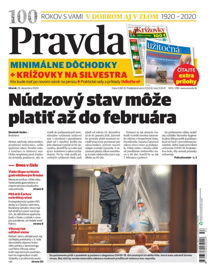 E-magazín Denník Pravda 29. 12. 2020 - OUR MEDIA SR a. s.