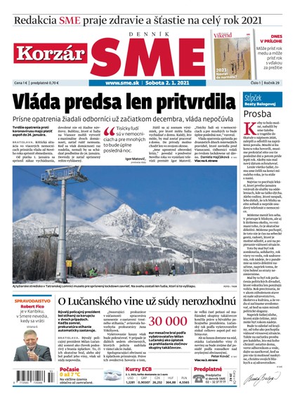 E-magazín SME 2-1-2021 - Petit Press, a.s. 