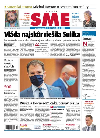 E-magazín SME 14-1-2021 - Petit Press, a.s. 
